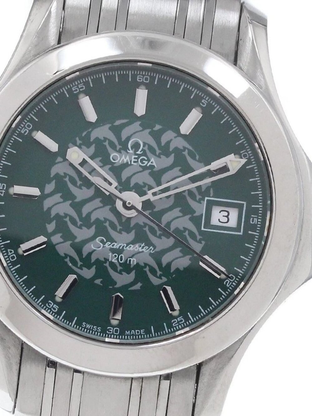 OMEGA Seamaster120 Jacques Mayol 1998 2586.70 green Dial Quartz Ladies_958750